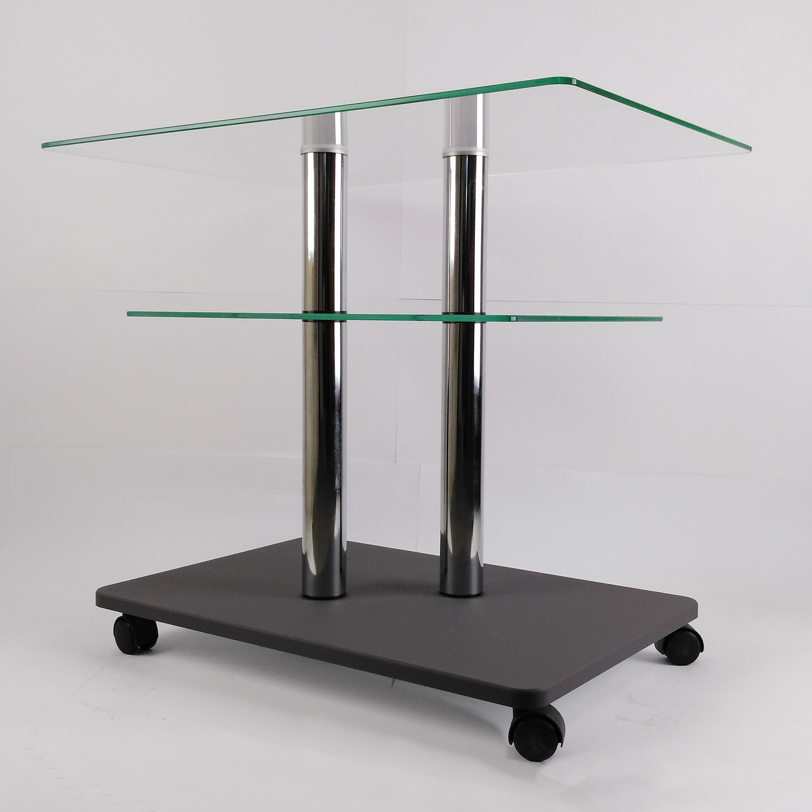 Стол журнальный стеклянный Commus Bravo Light P6 clear-gray-2chr50 Серый (433810145) - фото 8 Стол журнальный стеклянный Commus Bravo Light P6 clear-gray-2chr50 Серый (433810145) - фото 8