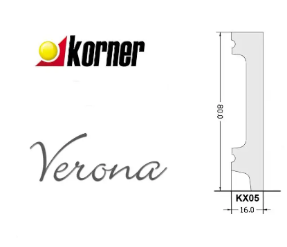 Плінтус підлоговий Korner XPS Verona KX05 80х16х2400 мм Білий (501632) - фото 3