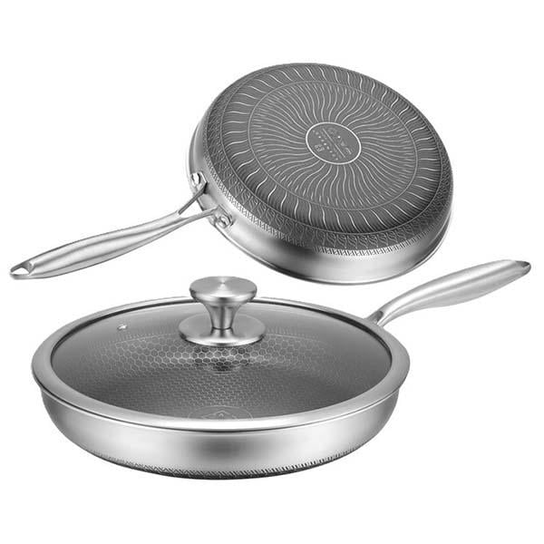 Сковорода Edenberg с крышкой 28 см (ЦБ-00036240) - фото 2 Сковорода Edenberg с крышкой 28 см (ЦБ-00036240) - фото 2