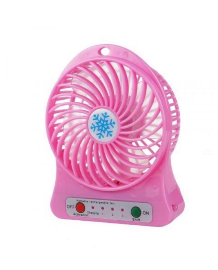 Вентилятор настольный аккумуляторный Mini Fan XSFS-01 7183 Розовый