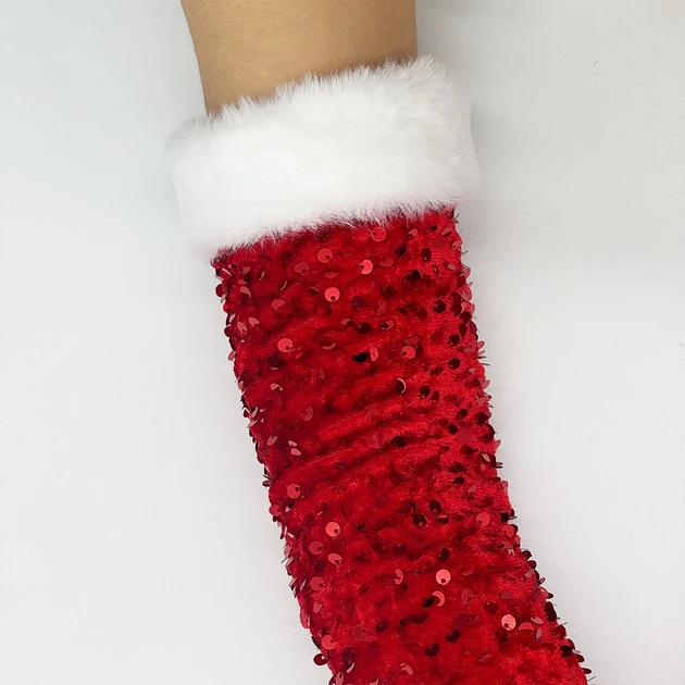 Перчатки новогодние с пайетками и мехом One size Красный (2825448537) - фото 3 Перчатки новогодние с пайетками и мехом One size Красный (2825448537) - фото 3