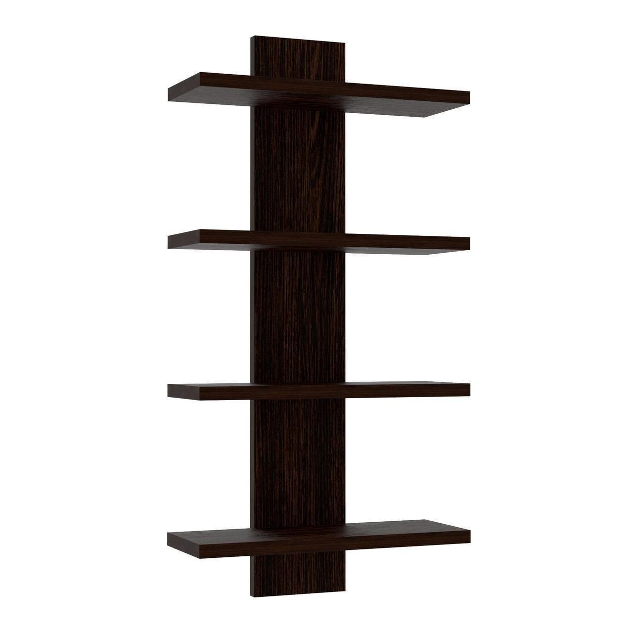 Полка навесная Kontinent PN-5 35х14х70 см Венге Магия (59154939) - фото 1