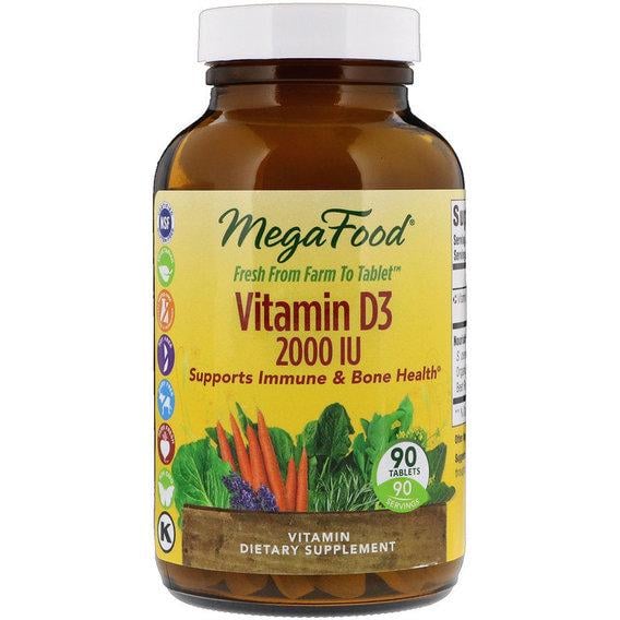 Витамин D MegaFood Vitamin D3 2000 IU 90 табл. (MGF-10222)
