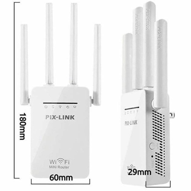 Репітер підсилювач WiFi сигналу з 4-ма вбудованими антена Pix-Link до 300 мб/с - фото 9