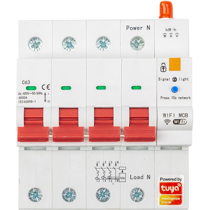 Выключатель умный автоматический Tuya Wifi SCB04 63A