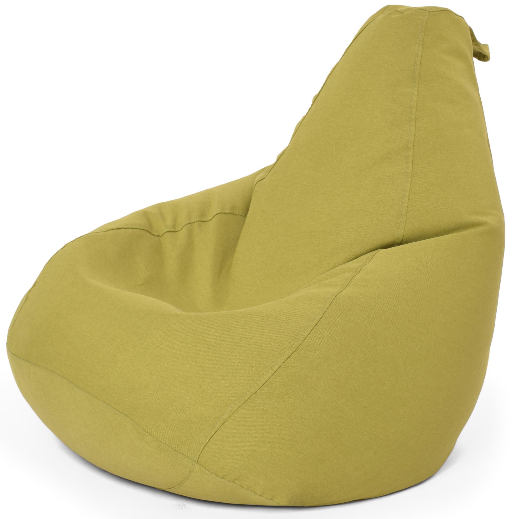 Кресло-мешок iQmebel Груша стандарт+ рогожка Салатовый