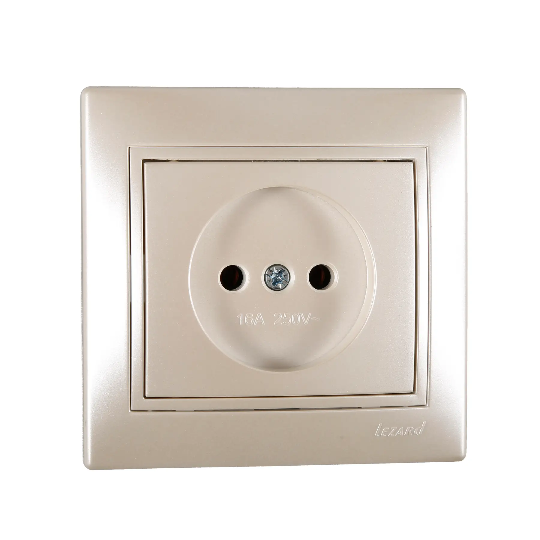 Розетка Lezard Mira 1-я Белый перламутр