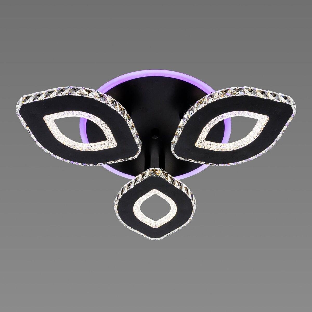 Люстра светодиодная Sirius на три плафона 60W 3000-6500К Черный (B S2327/3)