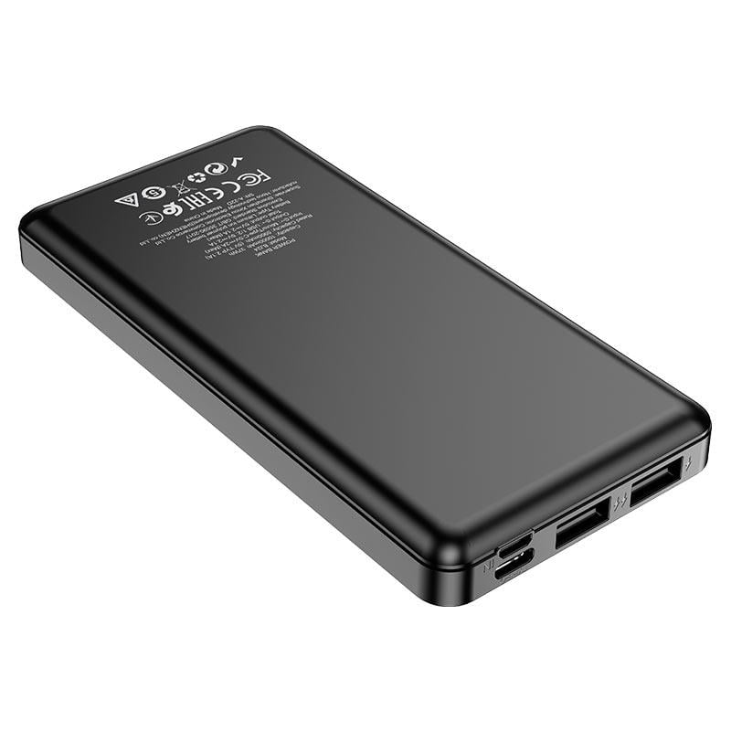 Повербанк Borofone BJ24 Famous 10000 mAh 2USB/Type-C/Micro-USB 2A LED дисплей Черный - фото 3