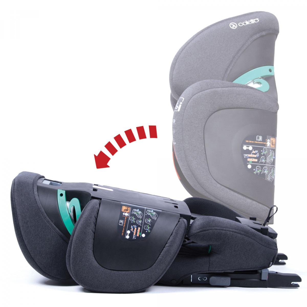 Автокресло детское Coletto Avola Isofix 15-36 кг 73x45x45 см Серый (9024-CAI-10) - фото 6