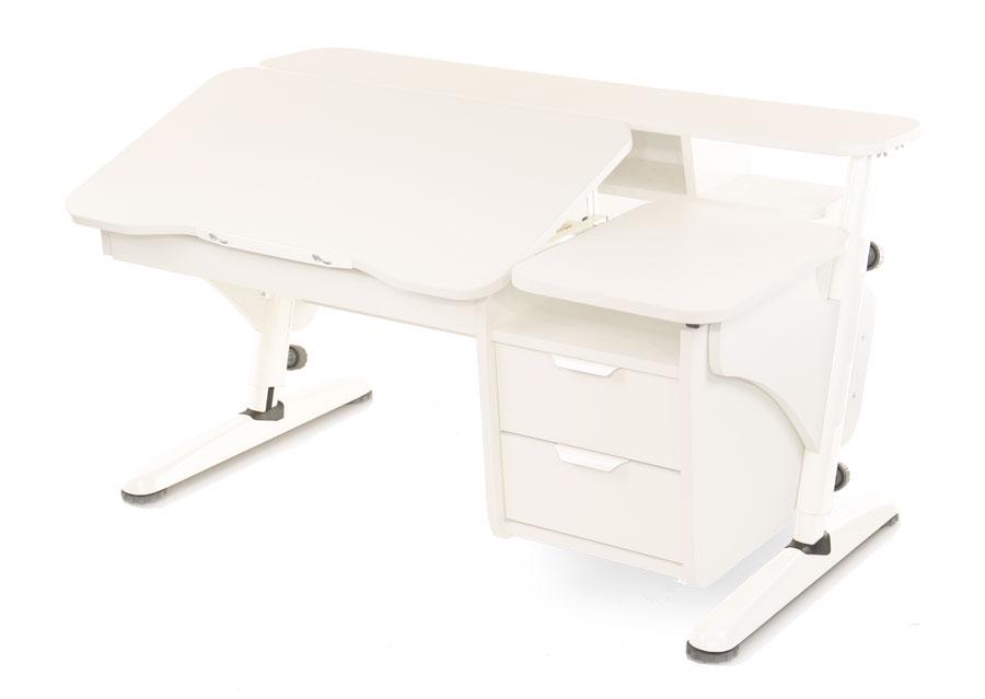 Парта дитяча Pondi Ергономік з тумбою Білий