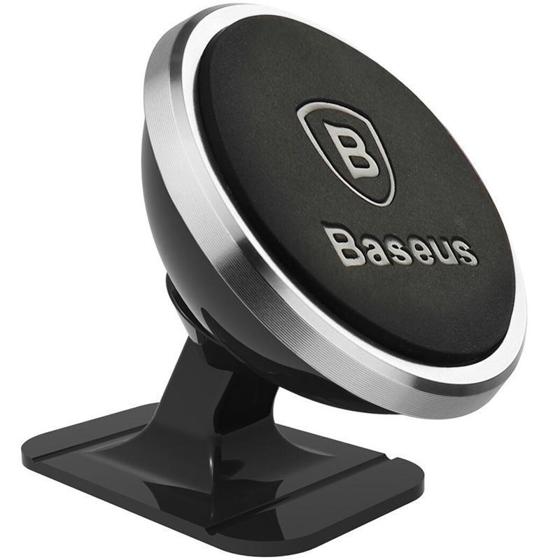 Тримач холдер автомобільний Baseus 360-degree Rotation Magnetic Paste type SUGENT-NT0S Silver