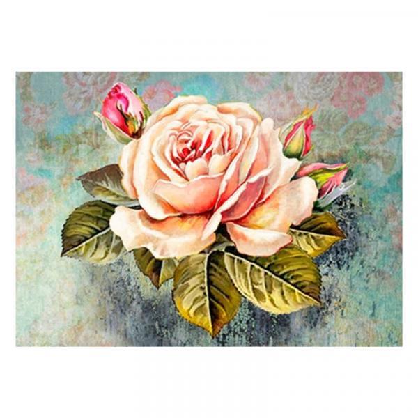 Алмазна мозаїка TK Group Ніжна троянда 40х30 см з рамкою в коробці (GB77485-mt)