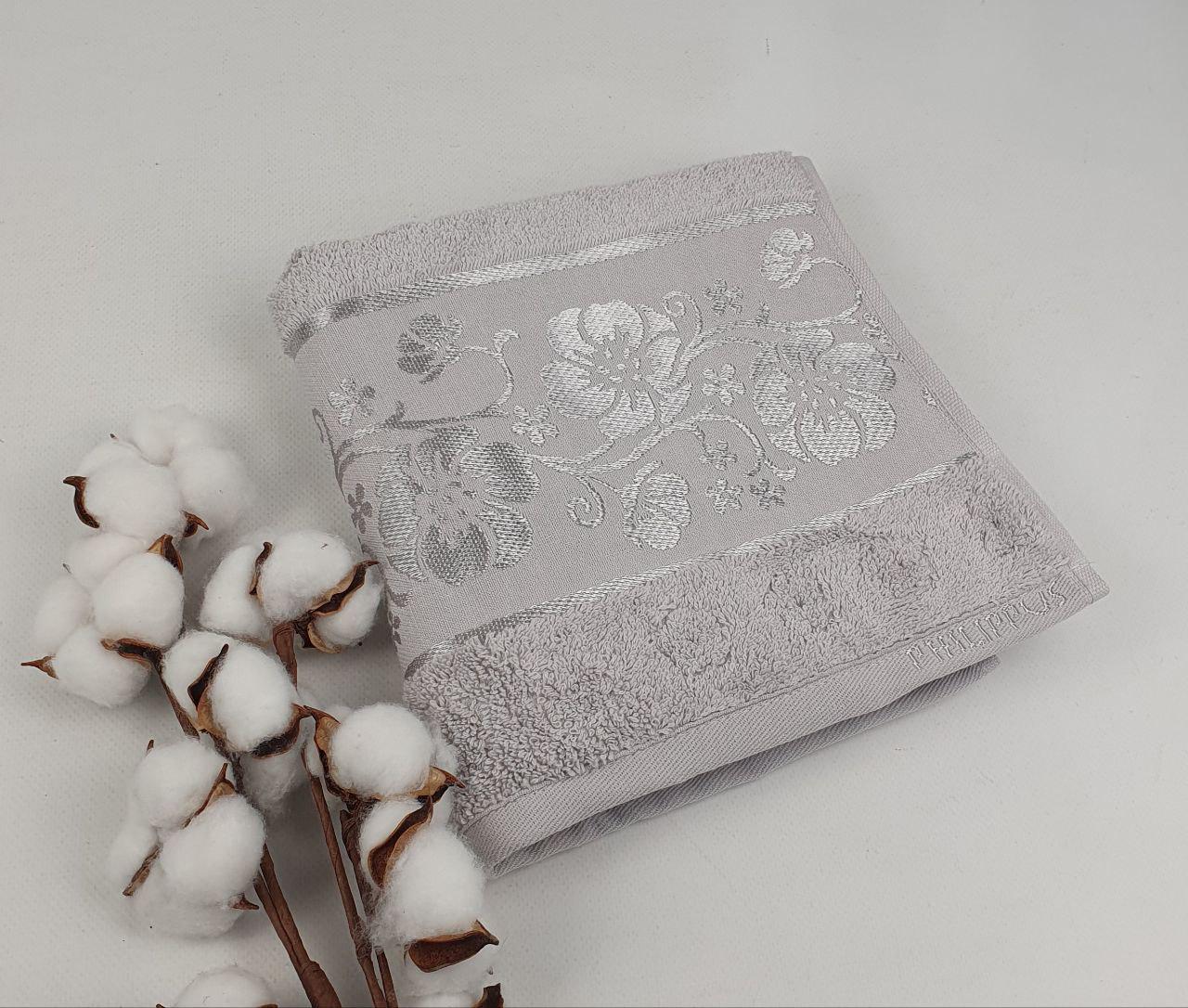 Полотенце Philippus Platinum Cotton Elina А295 50x90 см Светло-серый (CN38944)