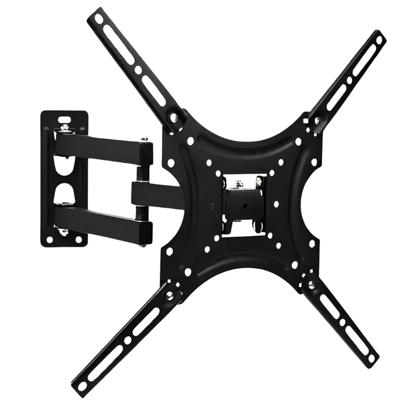 Кронштейн для телевізора на стіну похило-поворотний універсальний 14-55" до 20 кг Чорний (1855968968)