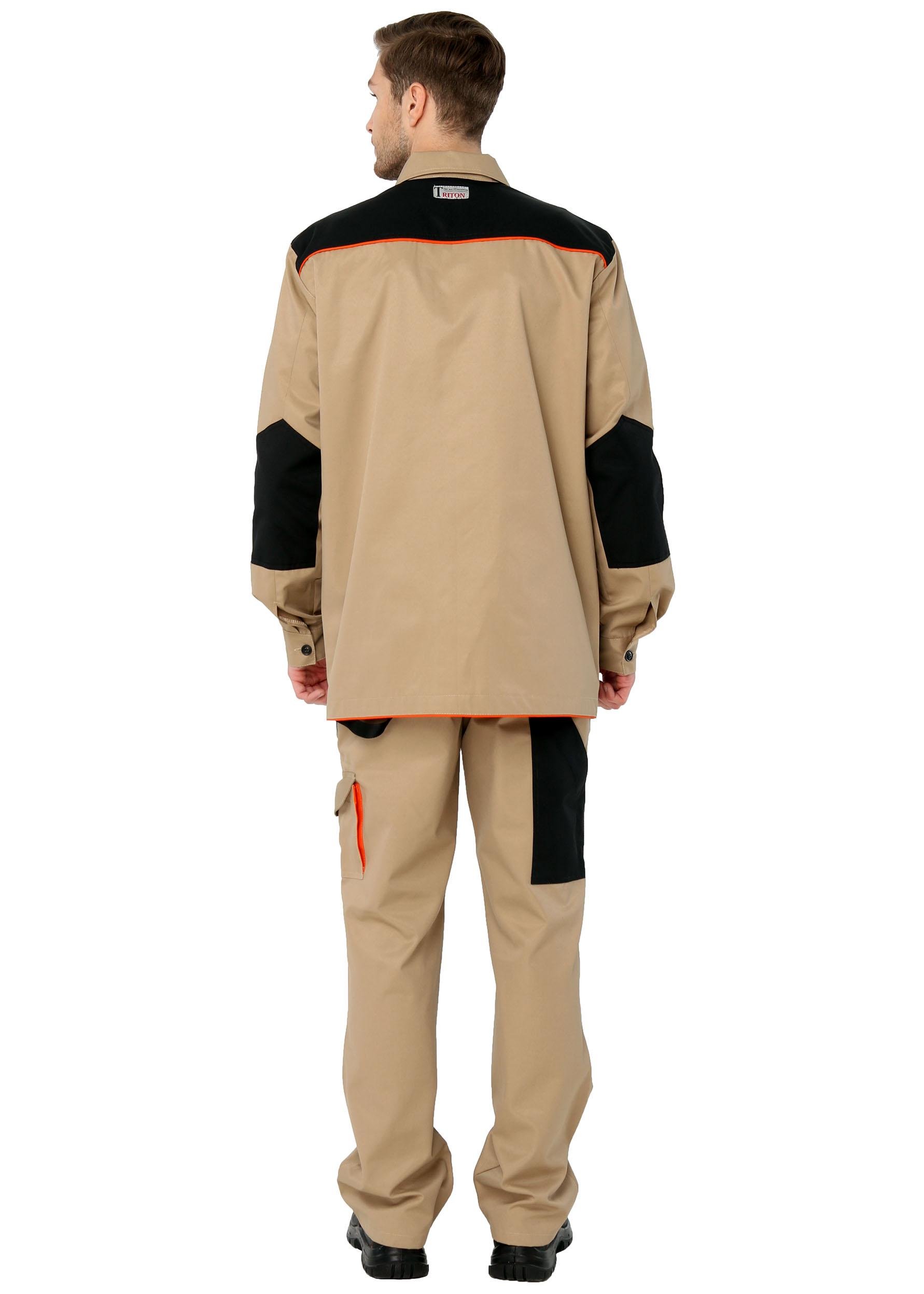 Куртка рабочая Тритон 161265 р. 48-50 5-6 Песочный (16126505) - фото 3