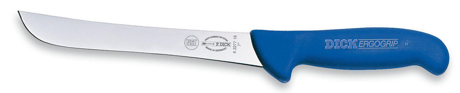 Кухонный нож обвалочный DICK ErgoGrip жесткий 180 мм Синий (82277180)