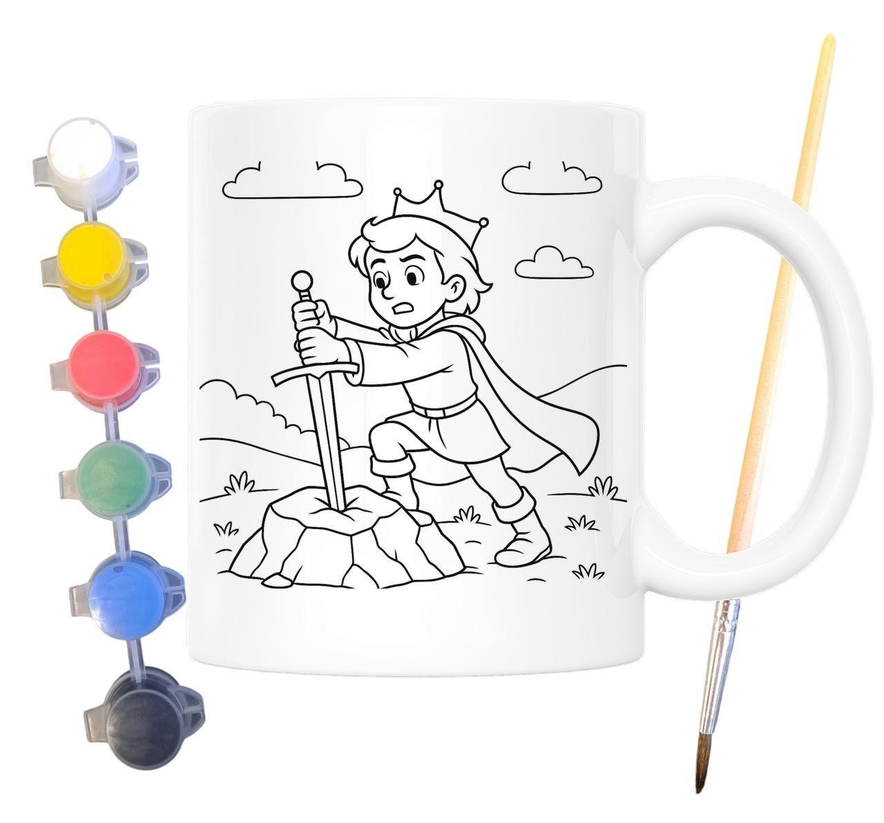 Набор для творчества кружка раскраска по мотивам Король Артур и Экскалибур 330 мл Белый (КР0175) - фото 2 Набор для творчества кружка раскраска по мотивам Король Артур и Экскалибур 330 мл Белый (КР0175) - фото 2