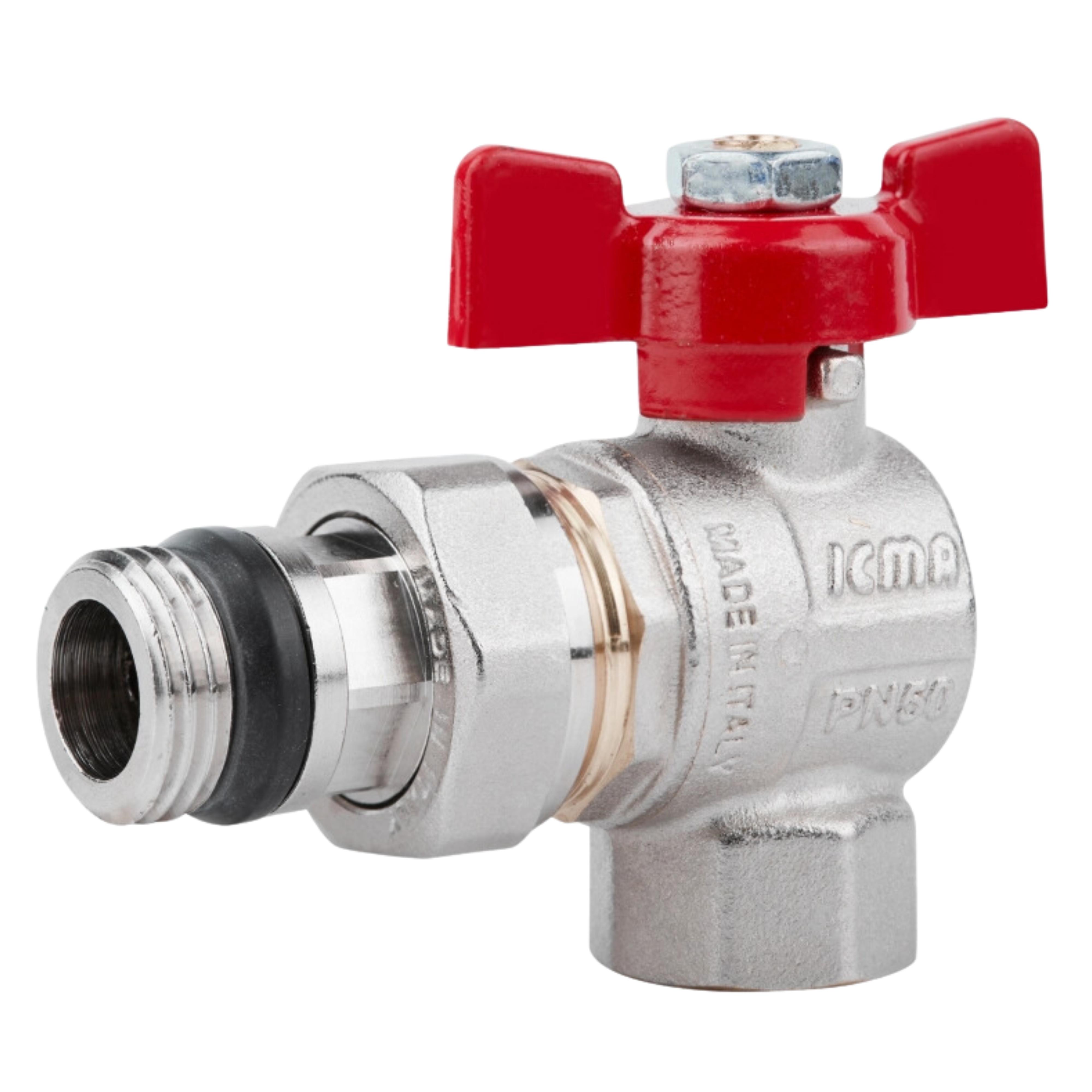 Кран шаровой ICMA FAR. ROSSA 1/2" угловой №362
