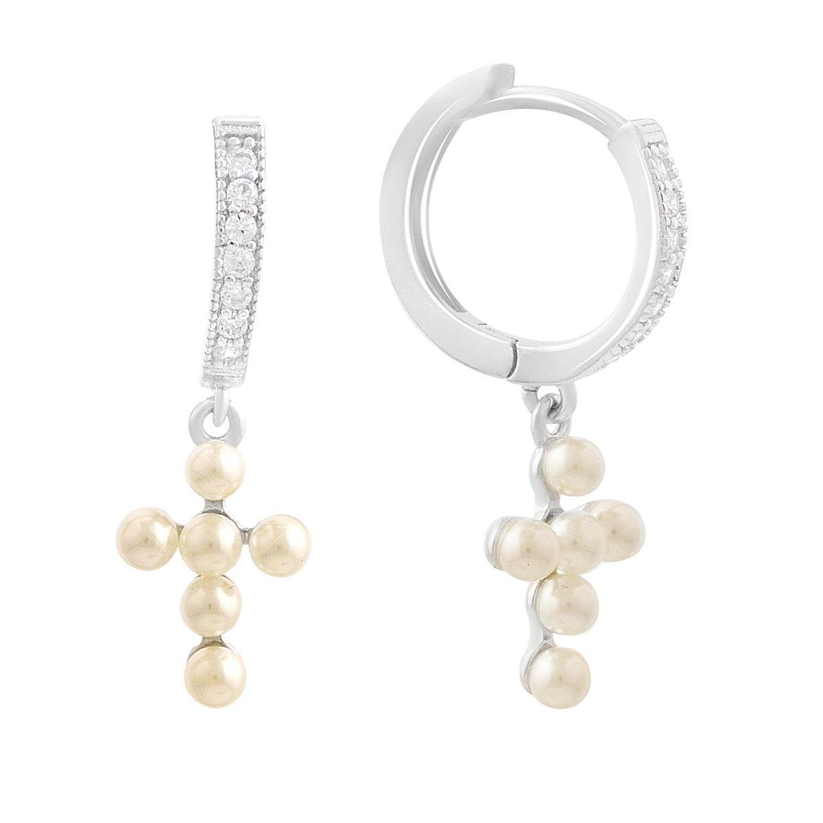 Сережки срібні з перлами