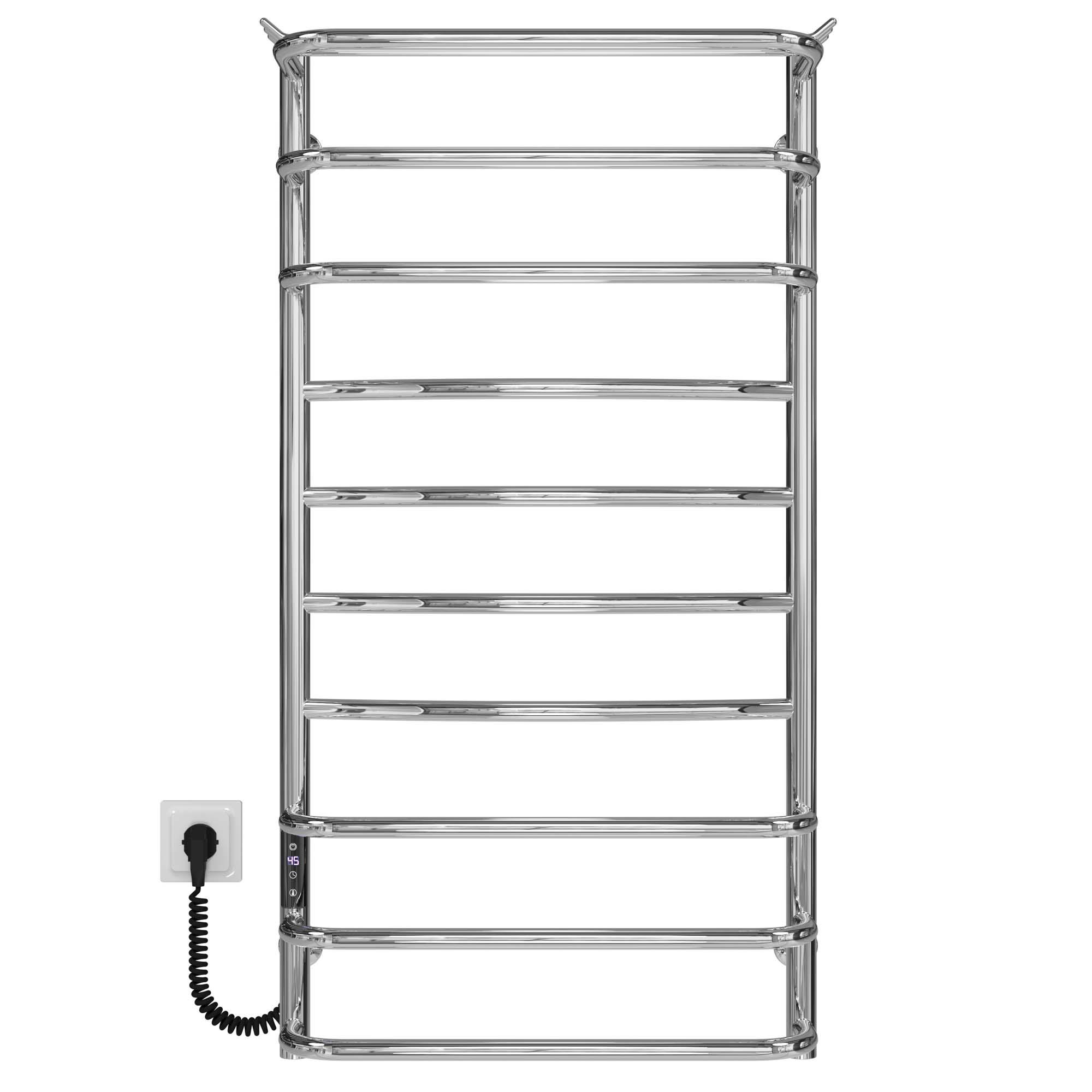 Полотенцесушитель электрический Deffi Юность П10 JD03 левое подключение нержавеющая сталь 500x1000 мм Хром (C.YU.100.50.10.ECL1)