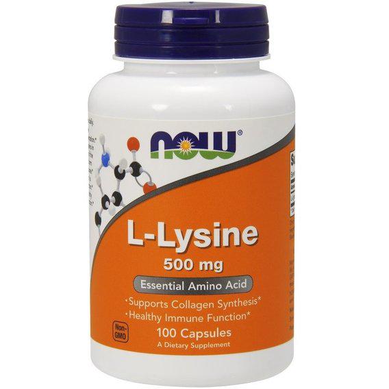 Амінокислота NOW Foods L-Lysine 500 mg 100 Caps