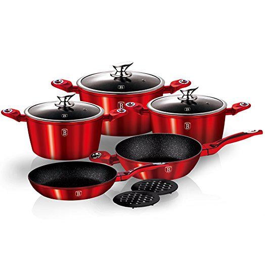 Комплект посуду Berlinger Haus Burgundy Metallic Line BH1222N 10 пр. (12597)