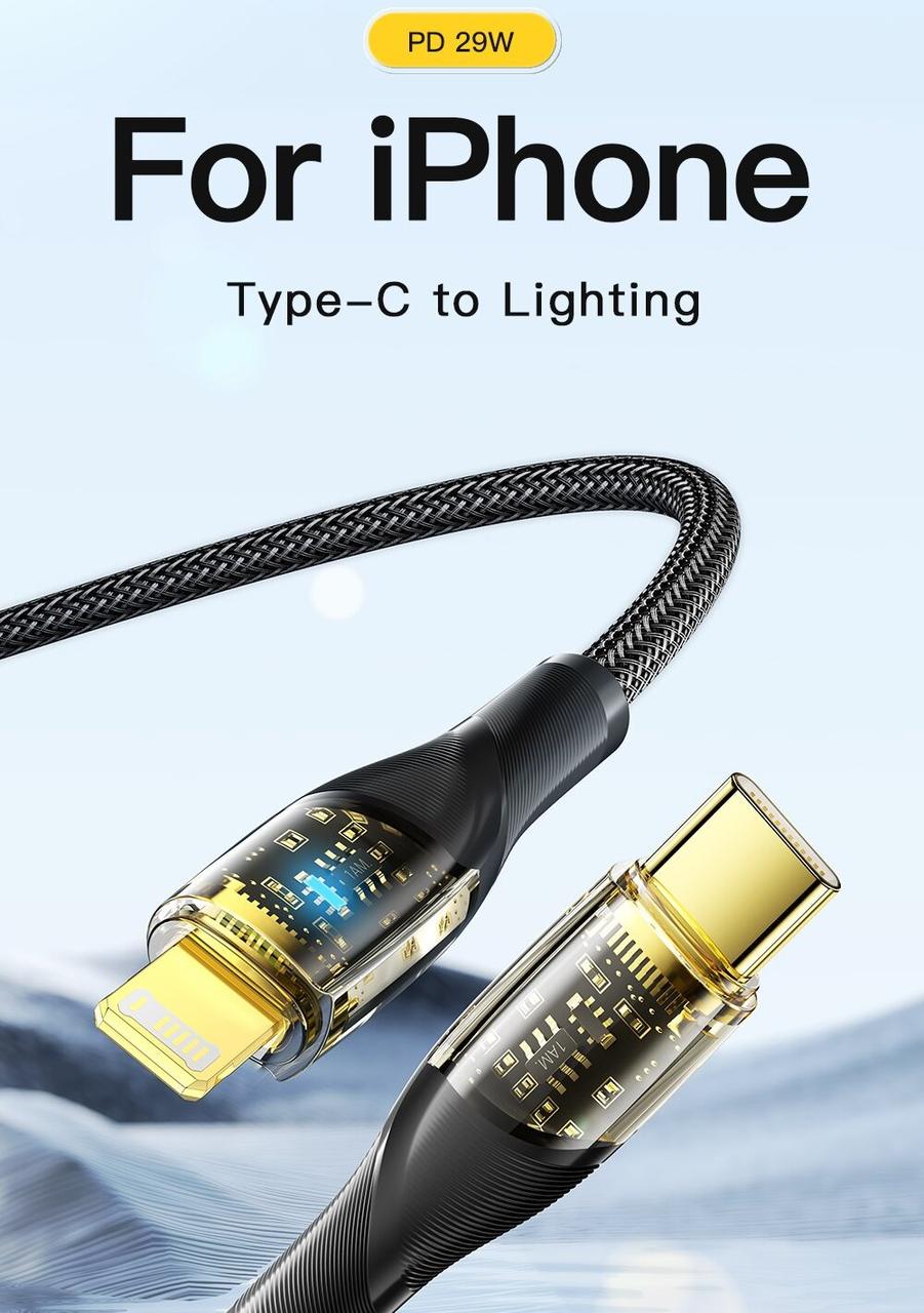 Кабель Essager Type-C Lightning PD 29w 1 м Black (25397481) - фото 7