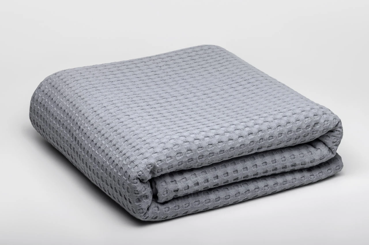 Плед вафельный HYGG семейный 230х250 см Светло-серый (311194) - фото 2