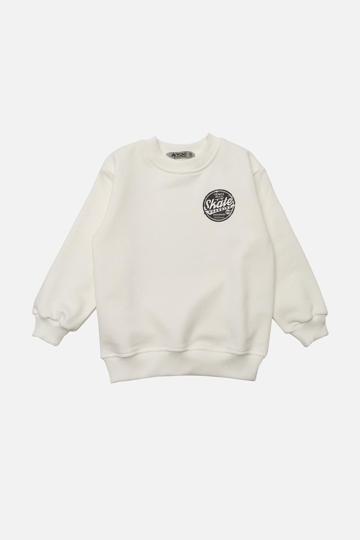 Свитшот для мальчика 140 см Молочный (ЦБ-00269721)