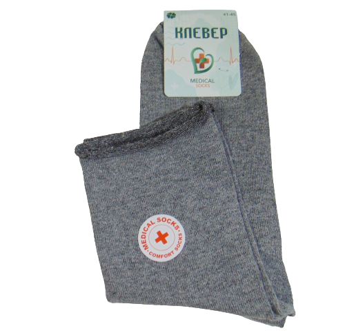 Носки без резинки Клевер р. 41-45 Светло-серый (1883563385)