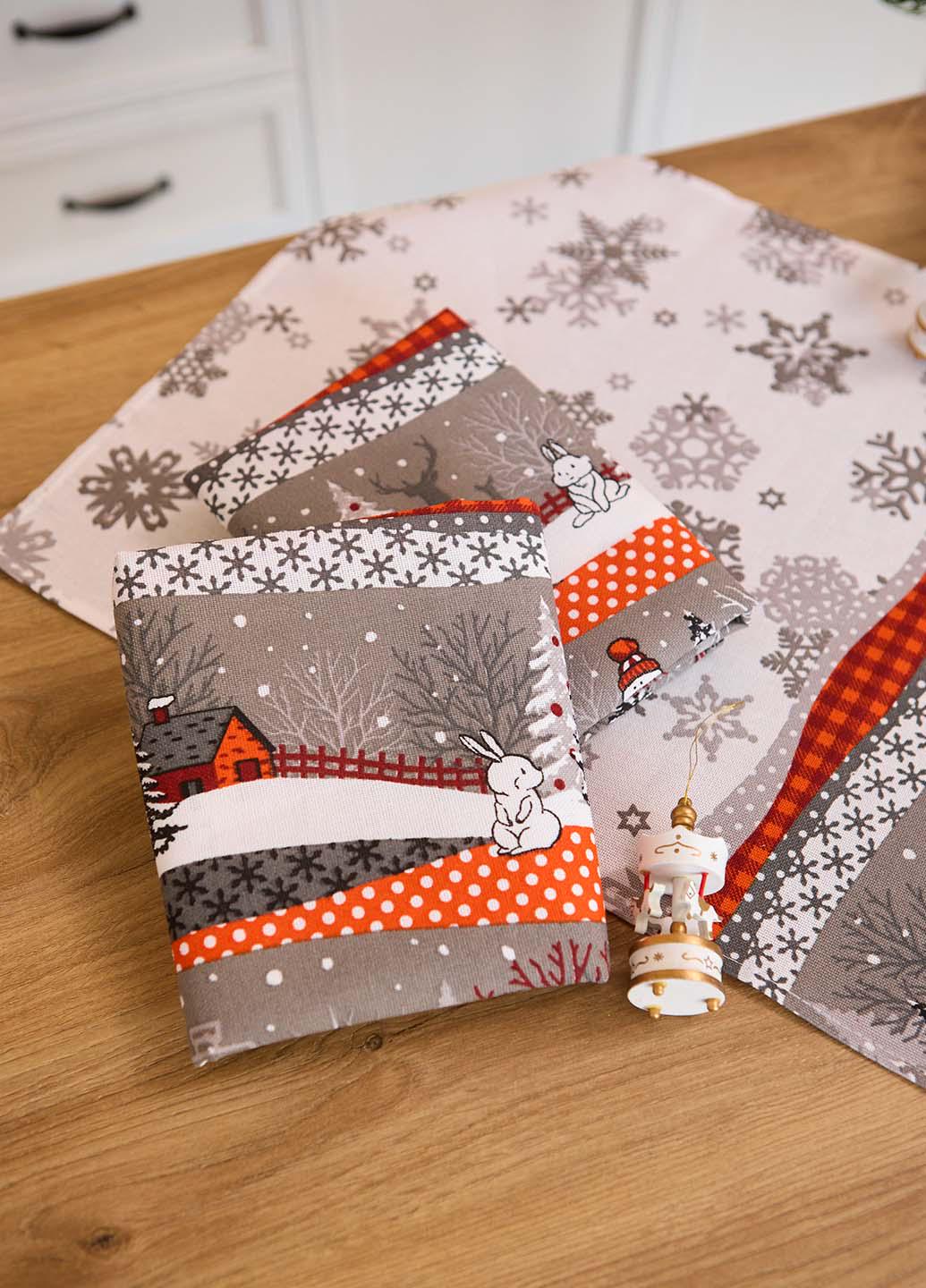 Кухонний рушник Сніговик 75х40 см - фото 3 Кухонний рушник Сніговик 75х40 см - фото 3