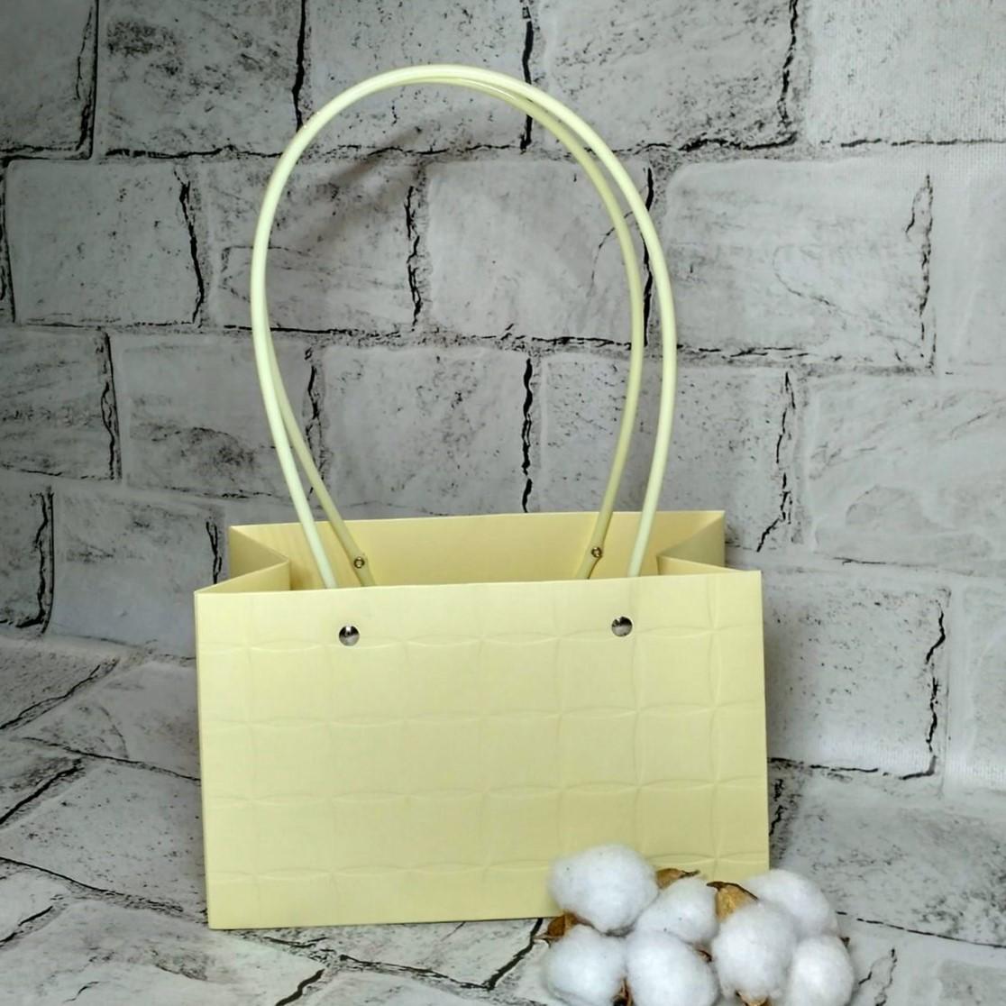 Сумочка для квітів 22х10,5х13,5 см Жовтий (U06-10-3) Сумочка для квітів 22х10,5х13,5 см Жовтий (U06-10-3)