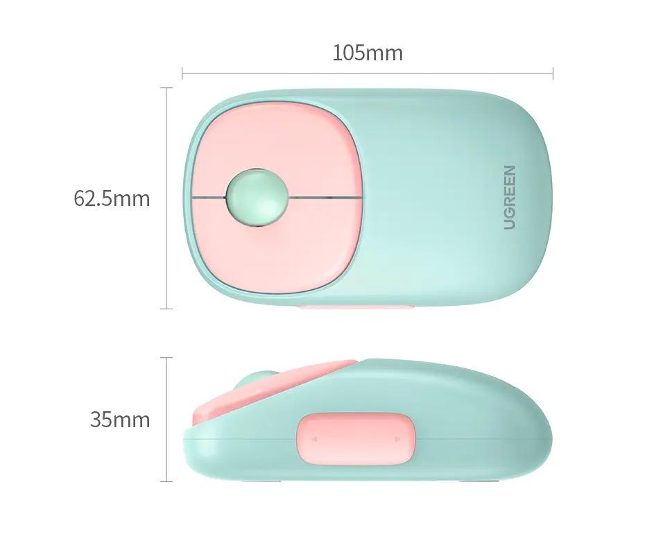 Компьютерная мышка UGREEN MU102 Fun+ Bluetooth Pink (15722) - фото 10