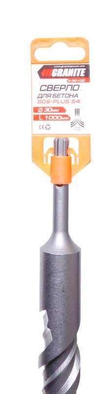 Свердло для бетону Granite SDS-Plus S4 30х1000 мм (0-30-100) - фото 2 Свердло для бетону Granite SDS-Plus S4 30х1000 мм (0-30-100) - фото 2