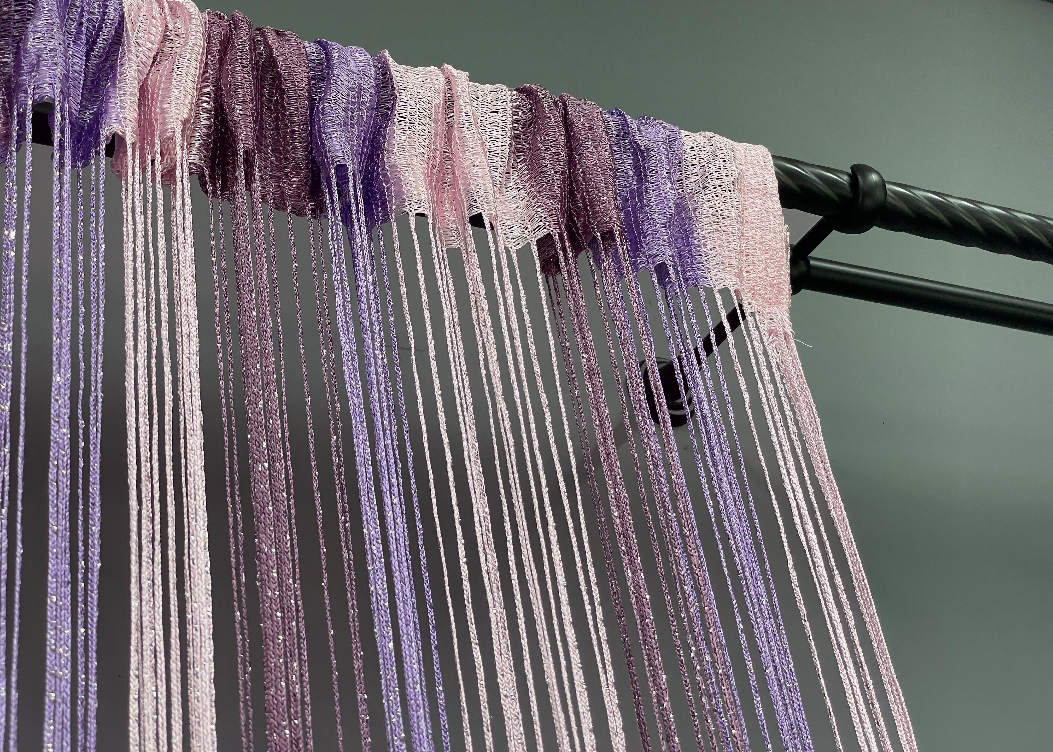 Шторы-нити с люрексом 300х300 см Малиновый с сиренево-розовым (61-075) - фото 7