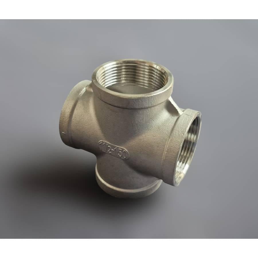 Крестовина муфтовая Ду40 нержавеющая сталь AISI304 ВР BSPP Class 150 90° 1-1/2" (29203333) - фото 4 Крестовина муфтовая Ду40 нержавеющая сталь AISI304 ВР BSPP Class 150 90° 1-1/2" (29203333) - фото 4