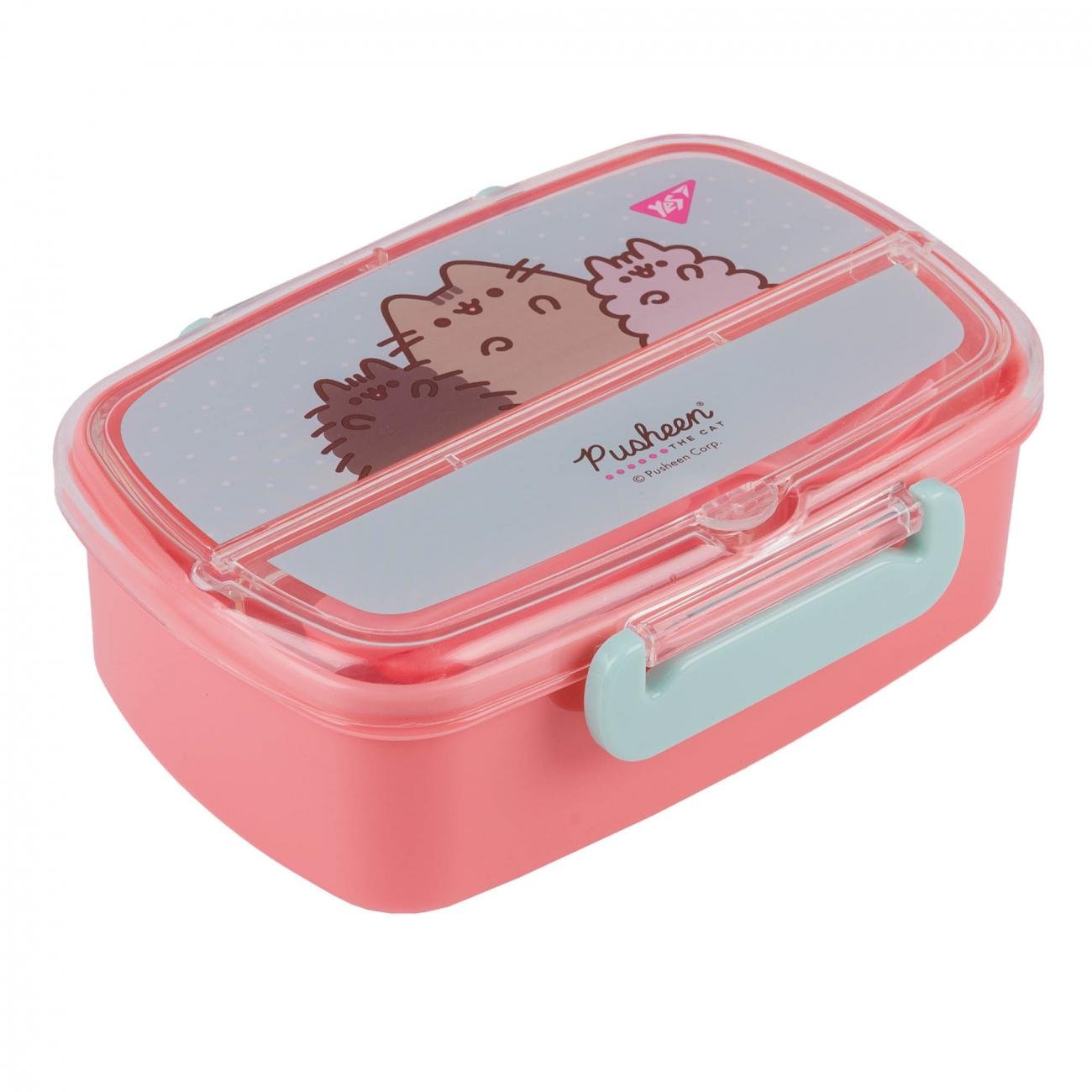 Контейнер Yes Pusheen 750 мл із приладами (708371) - фото 1 Контейнер Yes Pusheen 750 мл із приладами (708371) - фото 1