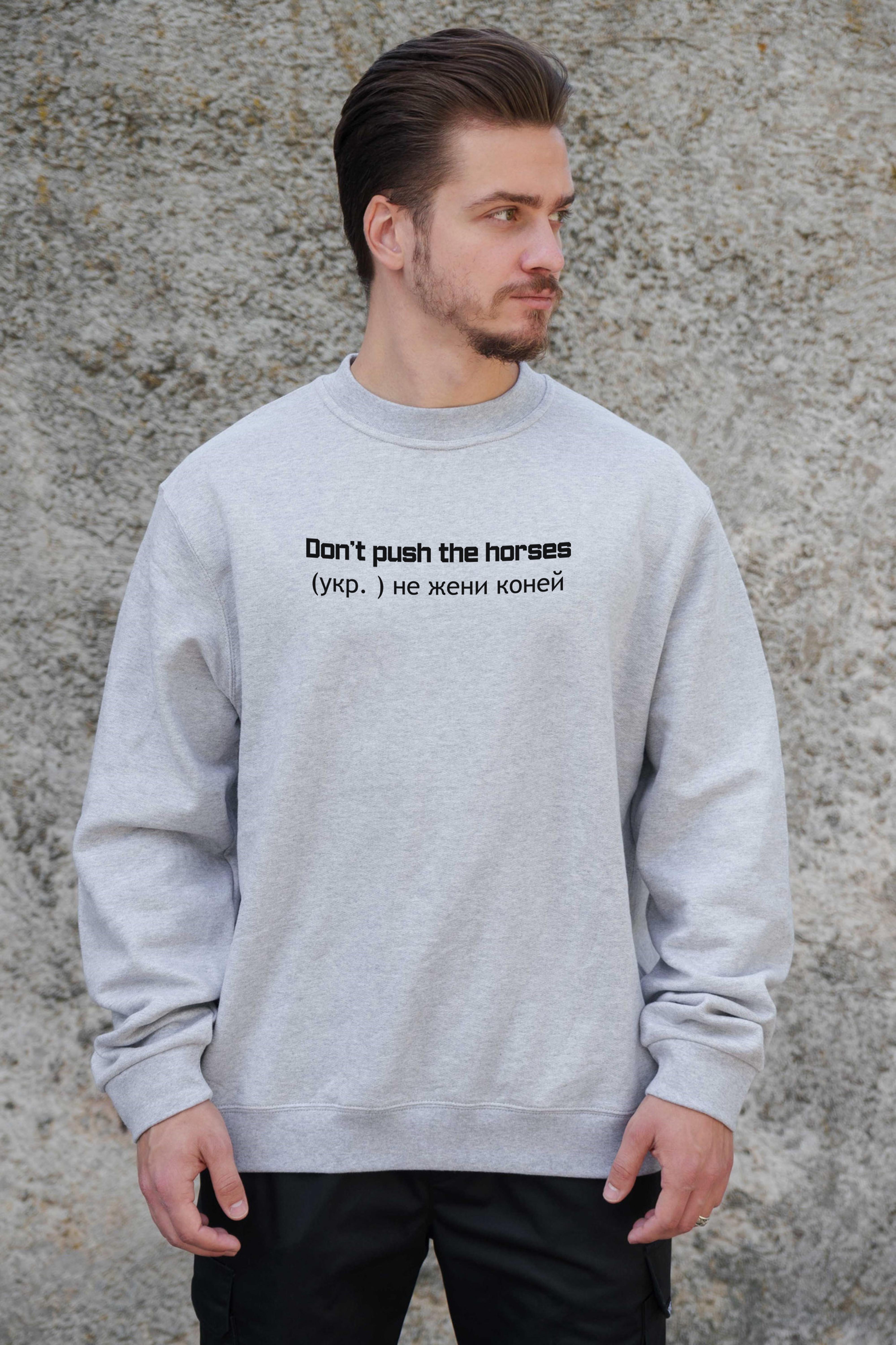Свитшот оверсайз Without "Не Жени Коней" L/XL Grey (L/XL8055682)