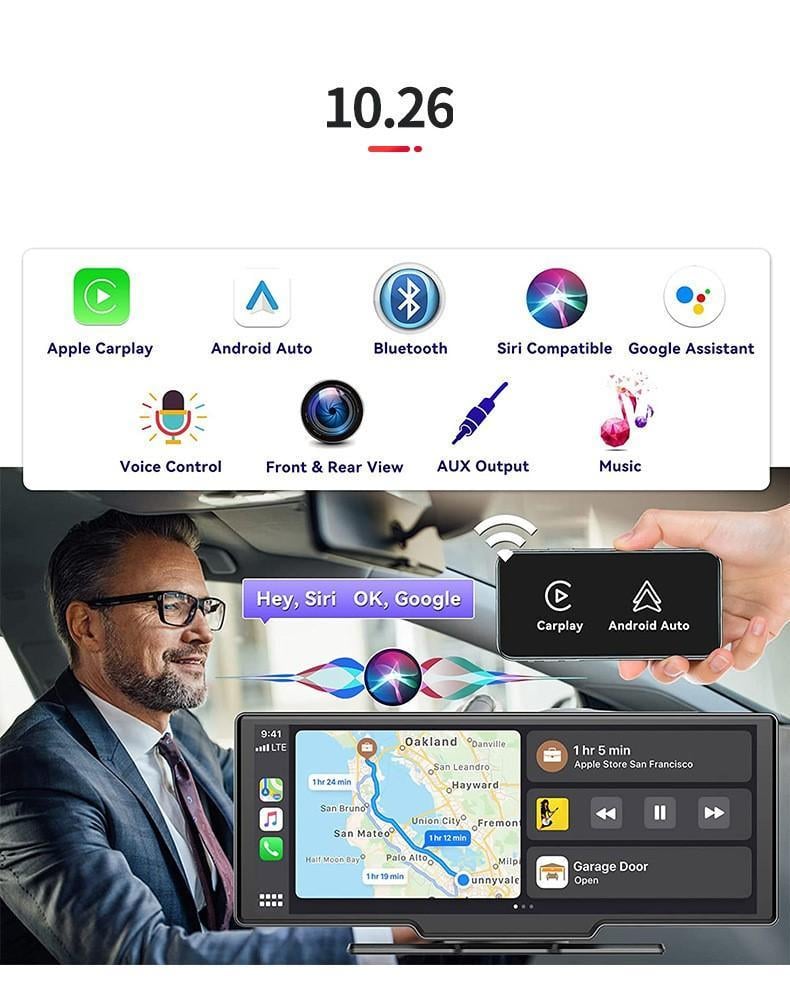 Камера заднего вида 10,26-дюймовый регистратор Wi-Fi Carplay & Android - фото 4 Камера заднего вида 10,26-дюймовый регистратор Wi-Fi Carplay & Android - фото 4