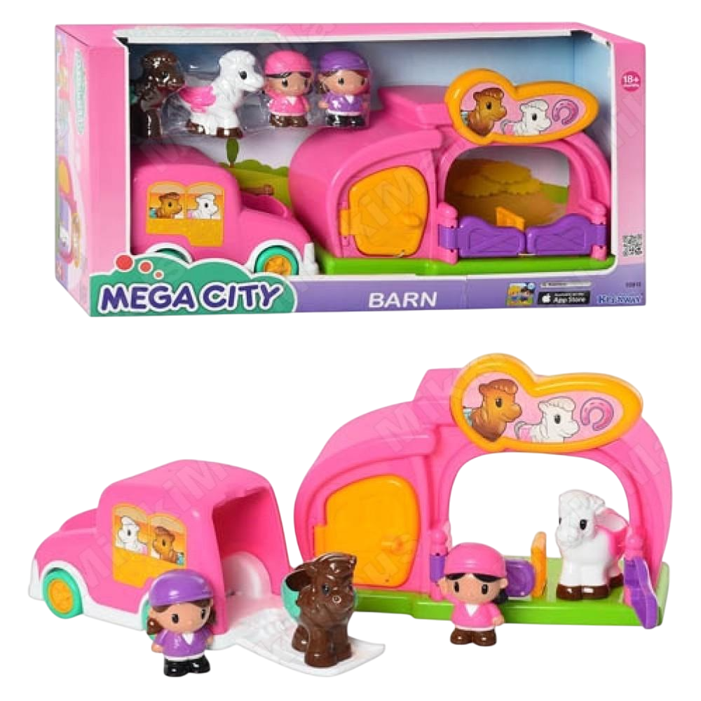 Игровой набор для детей Конюшня KEENWAY 32810 8 шт. Разноцветный (147-132-BOC022526)