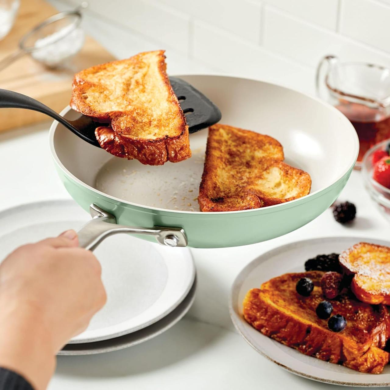 Сковорода керамічна KitchenAid з твердим анодованим та антипригарним покриттям - фото 6