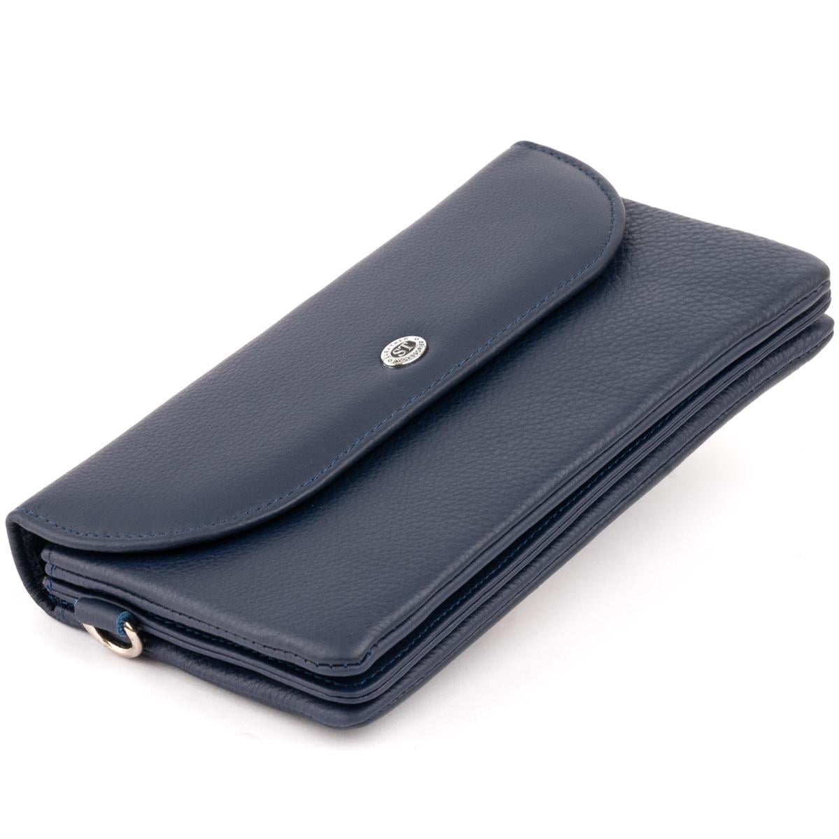 Клатч женский ST Leather 19317 кожа Темно-синий (47255)