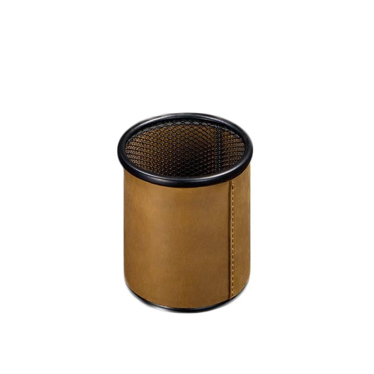 Стакан для ручек в кожаном чехле Crazy Horse Желтый (A-027812) Стакан для ручек в кожаном чехле Crazy Horse Желтый (A-027812)