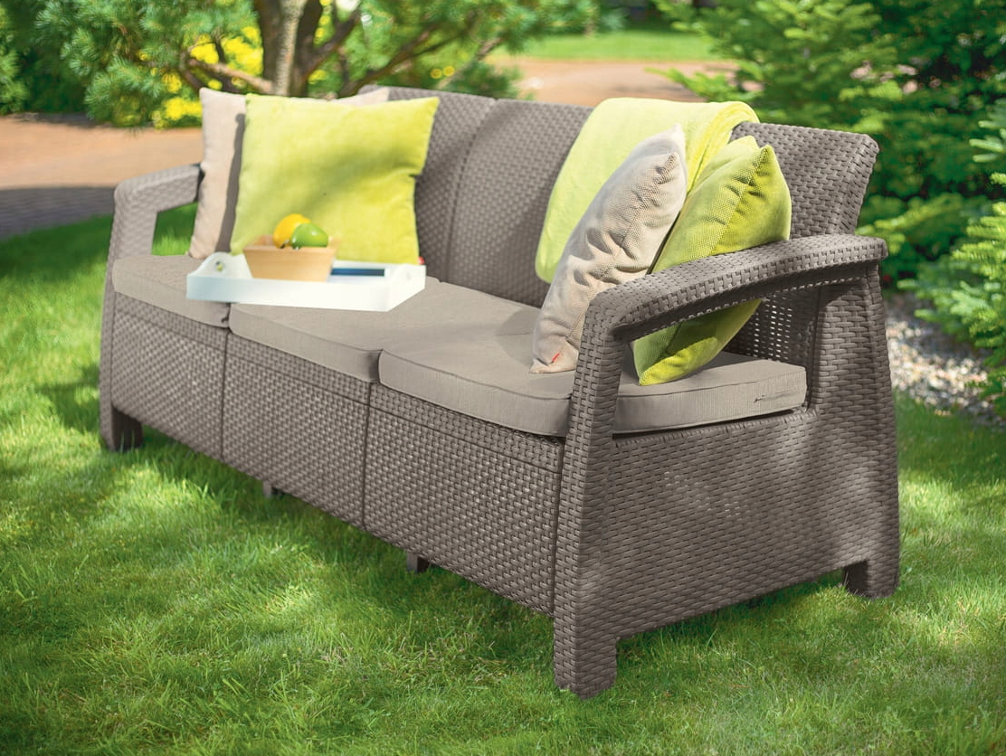 Диван садовий Keter Corfu Love Seat Max Капучіно (258978) - фото 4
