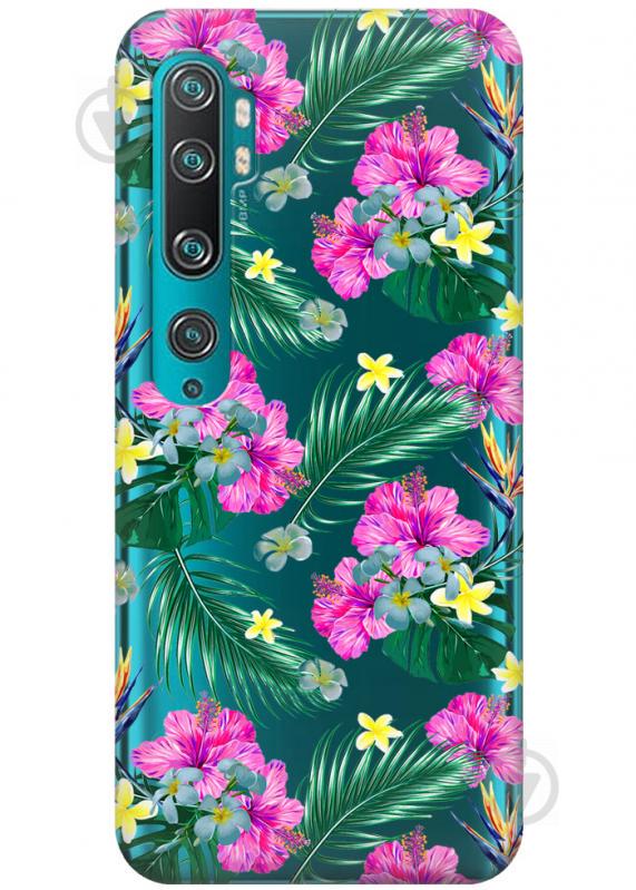 Чохол iSwag для Xiaomi Mi Note 10 Pro Тропічні квіти (H301)