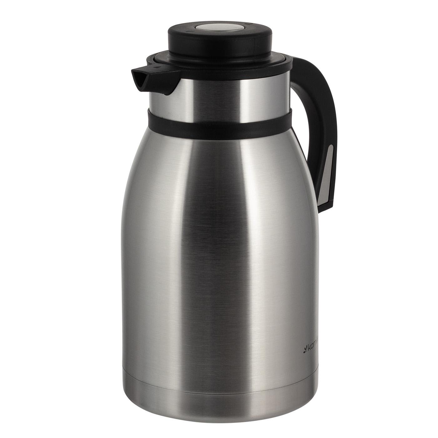 Термос конференция Kamille KM-2222 из нержавеющей стали 2000 мл с пластиковой крышкой и ручкой Сталь (150-84-2222)