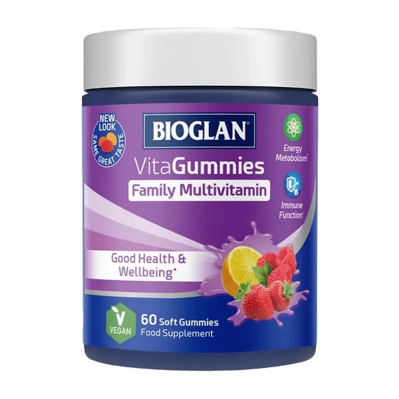 Мультивитамины для взрослых и детей от 4 лет Bioglan VitaGummies Family Multivitamin 60 жев. конфет