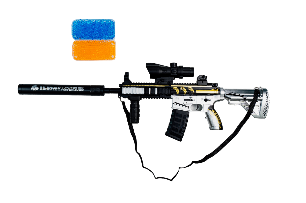 Игрушечный автомат-бластер HK416 на орбизах (F808-GREY)