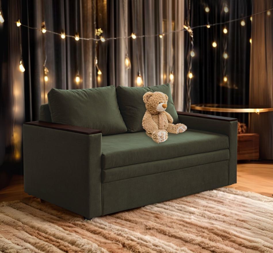 Диван трансформер Tobi Sho Kubus-120 мягкий для гостиной велюр 1600х800х1000 мм Оливковый - фото 2 Диван трансформер Tobi Sho Kubus-120 мягкий для гостиной велюр 1600х800х1000 мм Оливковый - фото 2